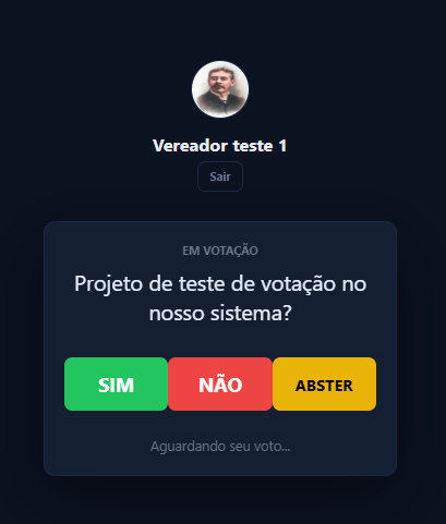 App do vereador para votar no celular